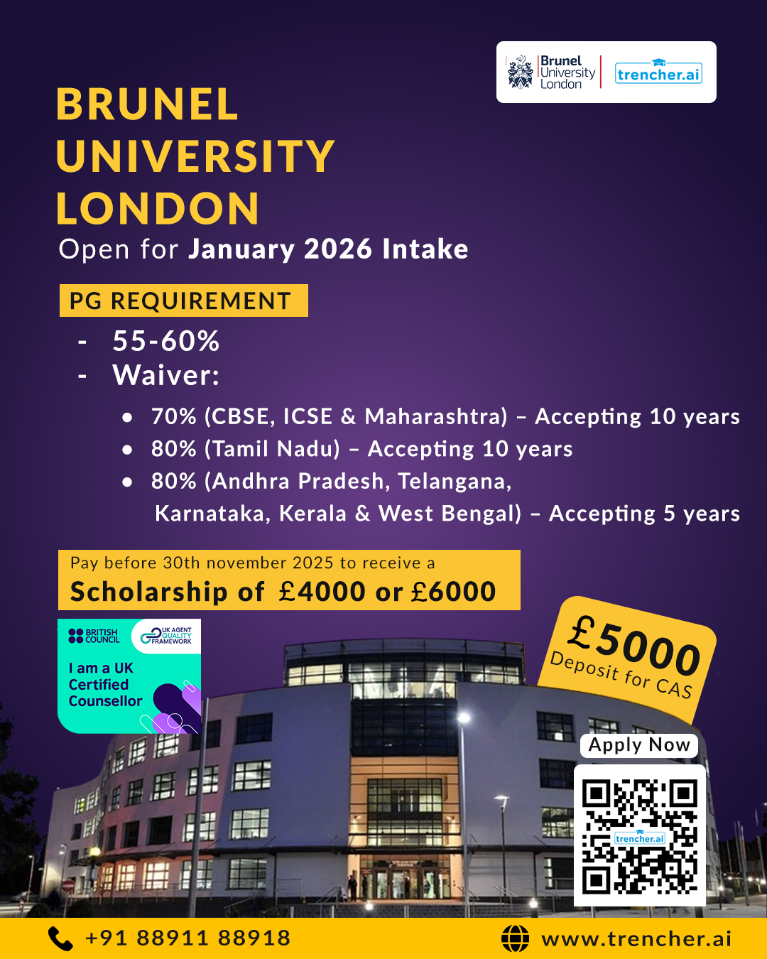 Brunel University London Jan Intake 2026