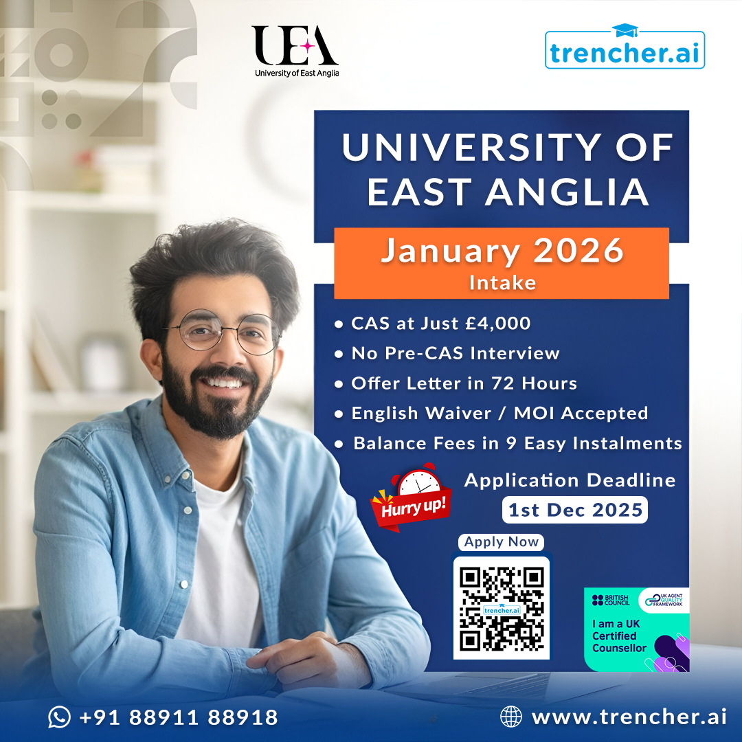 University of East Anglia January 2026 Intake