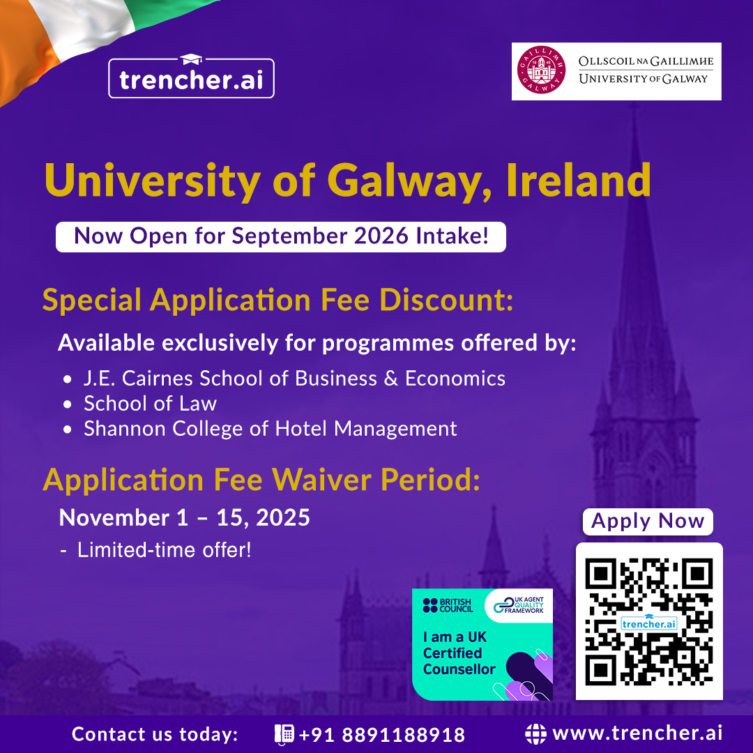 University of Galway Application Fee Waiver 2026