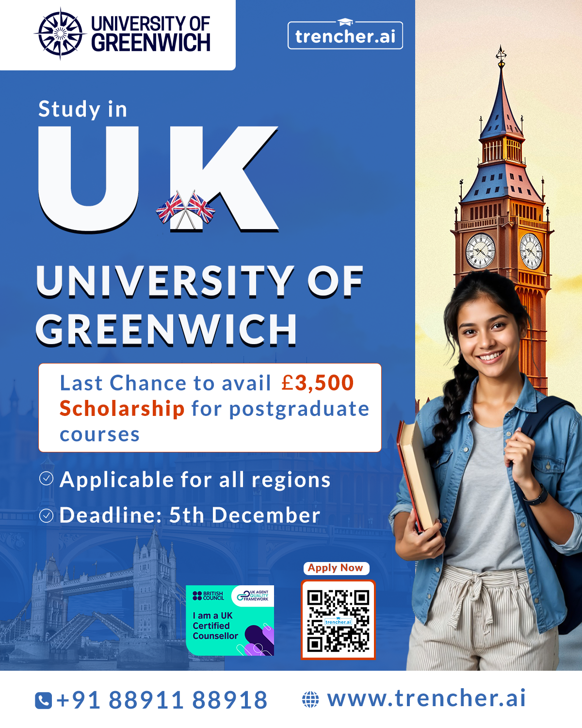 University of Greenwich Scholarship 2026