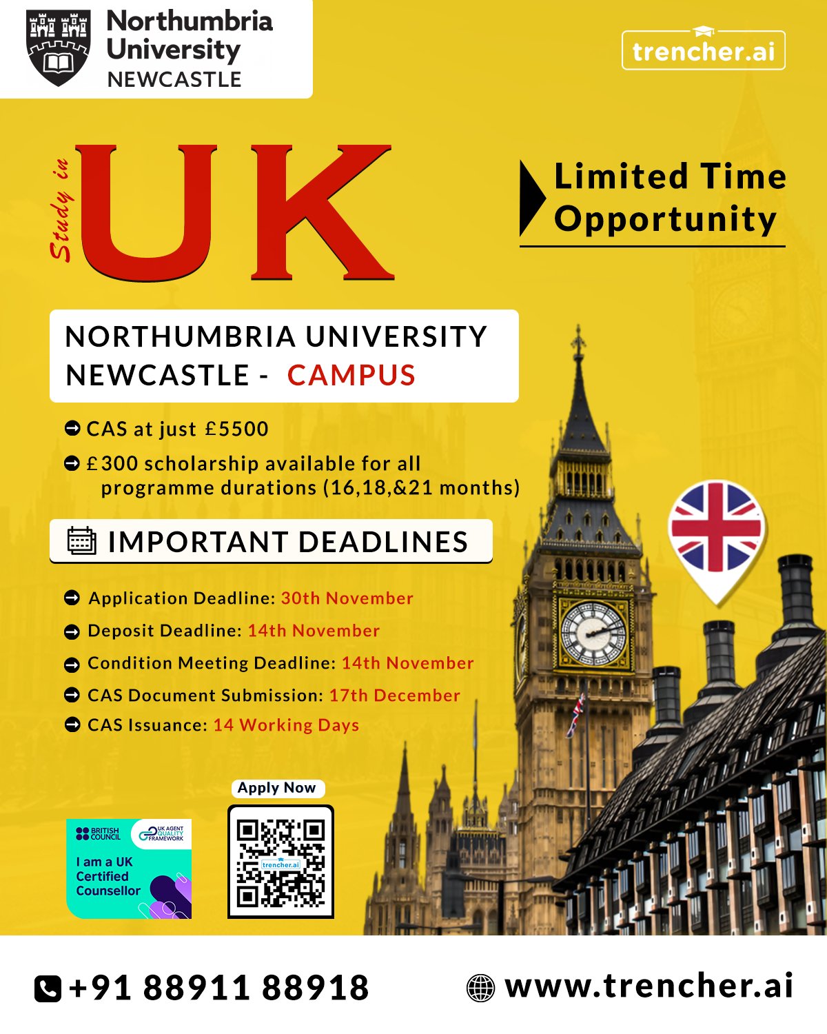 Northumbria University Newcastle Deadlines 2026
