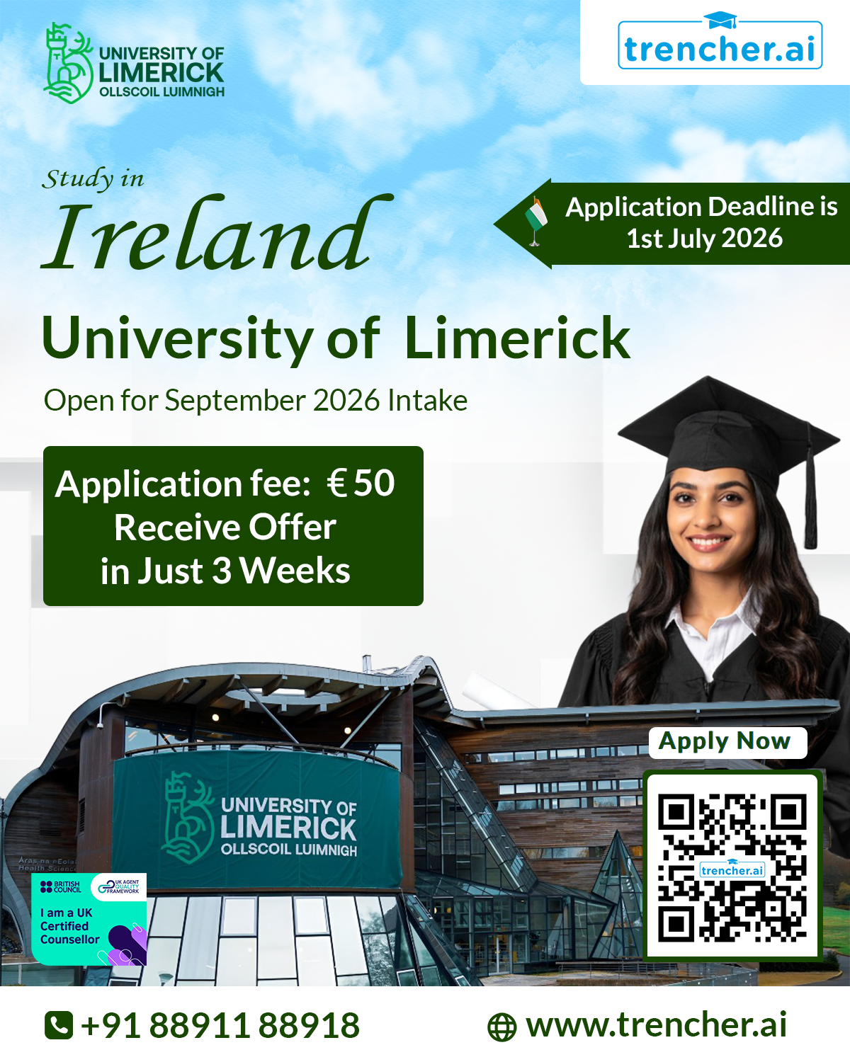 University of Limerick September Intake 2026
