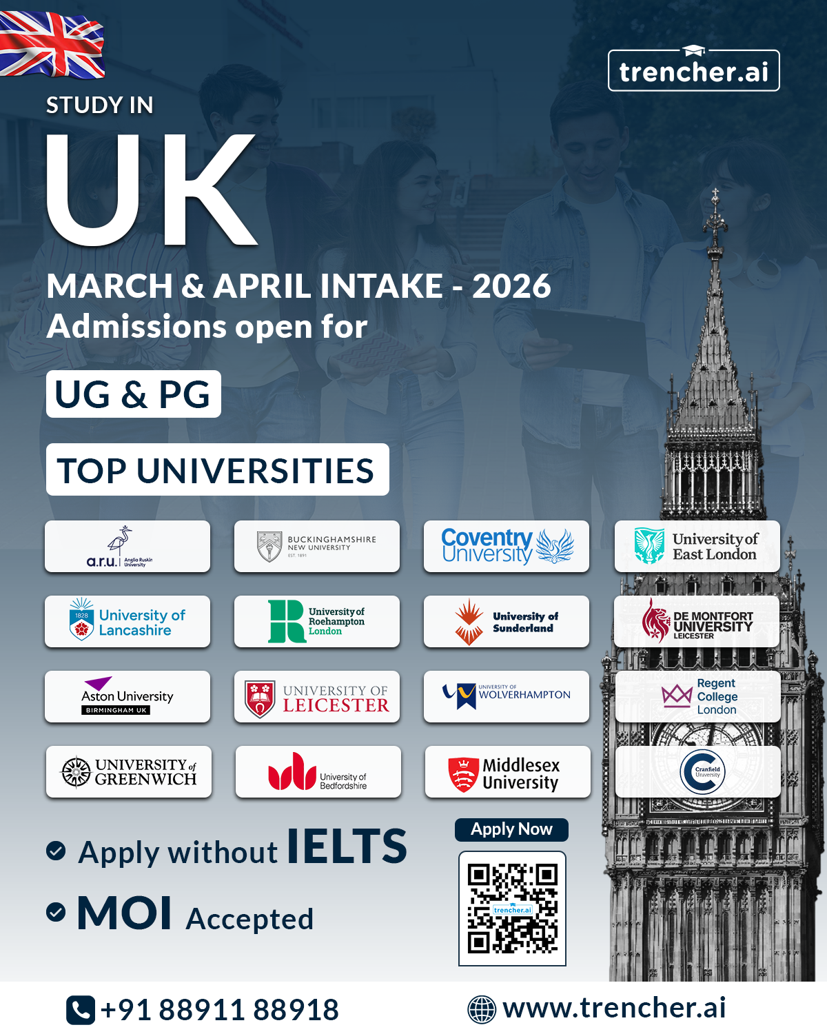 Study in UK March & April Intake 2026